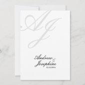 ジョセフクラシックィンシンプル結婚式招待状 招待状 (裏面)