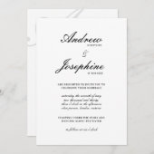 ジョセフクラシックィンシンプル結婚式招待状 招待状 (正面/裏面)