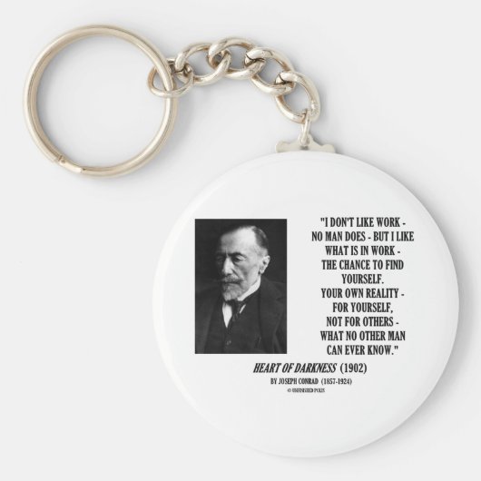 ジョセフコンラッドワークチャンスオアリアリティ引用文 キーホルダー (正面)