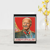 ジョセフステアリンアンチジョーバイデン氏ミームパロディーポリティカ カード (黄色い花)