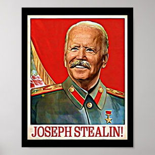 ジョセフステアリンアンチジョーバイデン氏ミームパロディーポリティカ ポスター