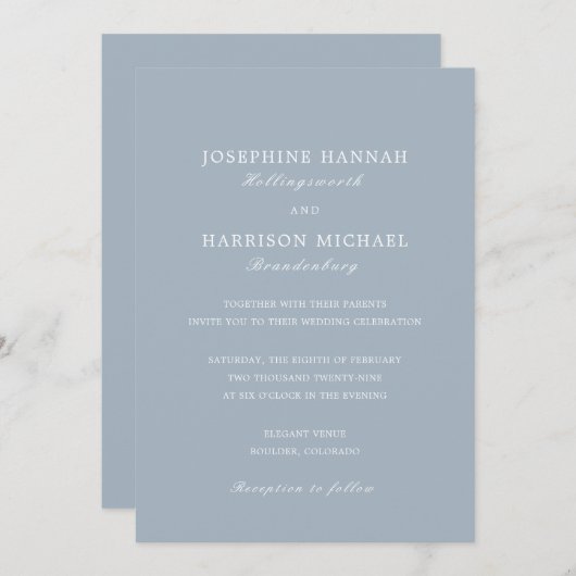 ジョセフ伝統的ィーン結婚ズ 招待状 (正面/裏面)