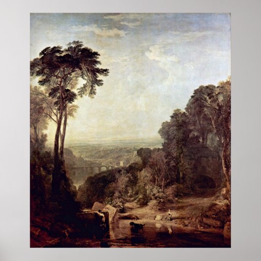 ジョセフ・ウィリアム・ターナーによる小川の横断 ポスター (正面)