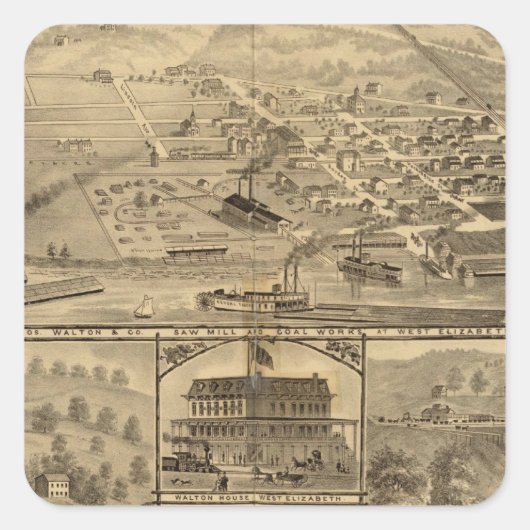 ジョセフ・ウォートンの炭鉱業 スクエアシール (正面)