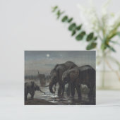 ジョセフ・ウルフによるアフリカゾウ ポストカード (スタンド正面)