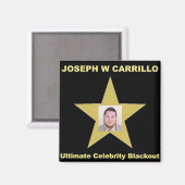 ジョセフ・カリロ – 究極の有名人ブラックアウト マグネット (正面/裏面)