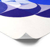 ジョセフ・シリンガー鍵ブルー。抽象芸術幾何学 ポスター (角)