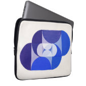 ジョセフ・シリンガー鍵ブルー。抽象芸術幾何学 ラップトップスリーブ (正面右)