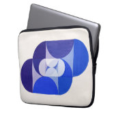 ジョセフ・シリンガー鍵ブルー。抽象芸術幾何学 ラップトップスリーブ (正面左)