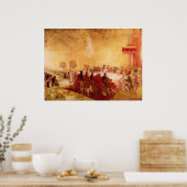 ジョセフ・ターナーによるエディンバラでの晩餐会でのジョージ4世 ポスター (キッチン)