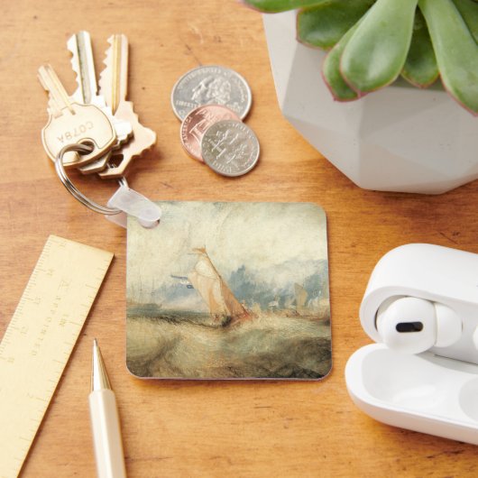 ジョセフ・ターナーによるヴィンテージの海洋船の風景 キーホルダー (デスク)