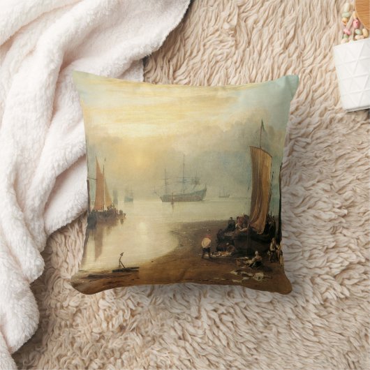 ジョセフ・ターナーによる蒸気を通して昇る太陽 クッション (ブランケット)