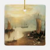 ジョセフ・ターナーによる蒸気を通して昇る太陽 セラミックオーナメント (裏面)