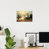 ジョセフ・ターナーによる蒸気を通して昇る太陽 ポスター (ホームオフィス)