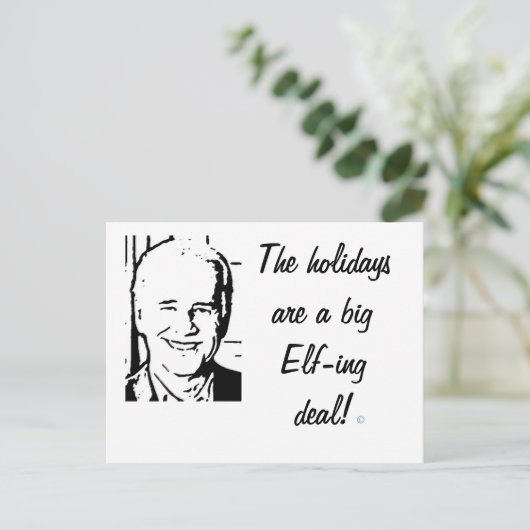 ジョセフ・バイデンの大きい小妖精や小人ingの取り引き シーズンポストカード (スタンド正面)