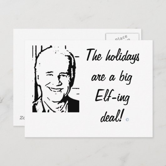 ジョセフ・バイデンの大きい小妖精や小人ingの取り引き シーズンポストカード (正面/裏面)