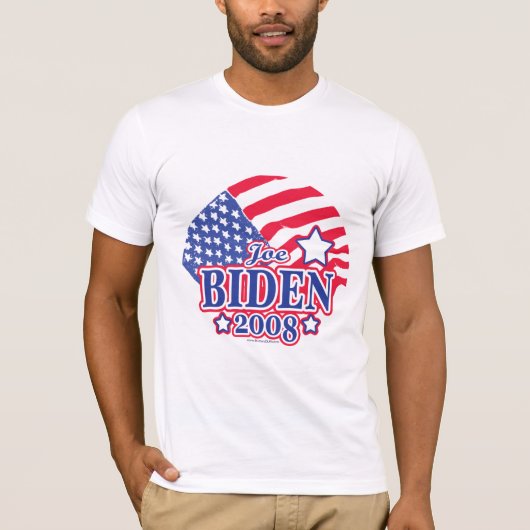 ジョセフ・バイデン2008の旗のワイシャツ Tシャツ (正面)