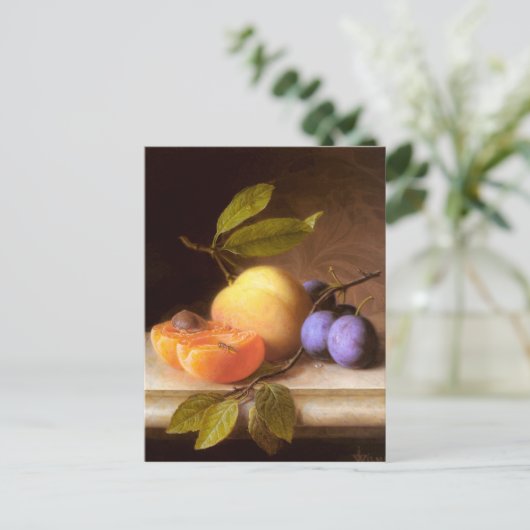 ジョセフ・ピーター・ウィルムス – 桃とプラム ポストカード (スタンド正面)
