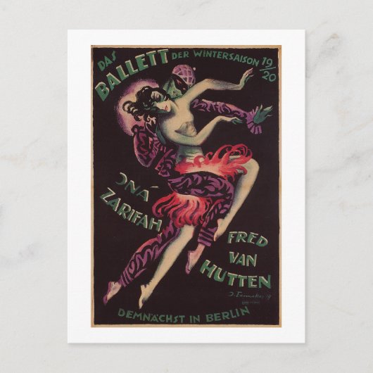 ジョセフ・フェネカー・ダス・バレレット（ザ・バレエ） ポストカード (正面)