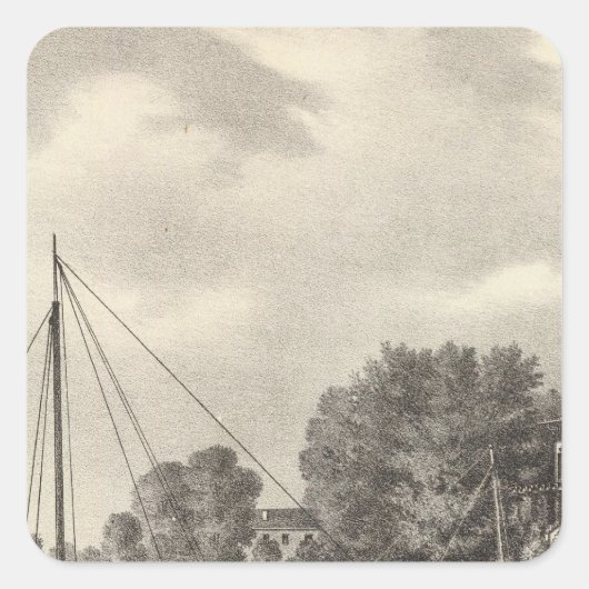 ジョセフ・フランシスの邸宅，トムの川， NJ スクエアシール (正面)