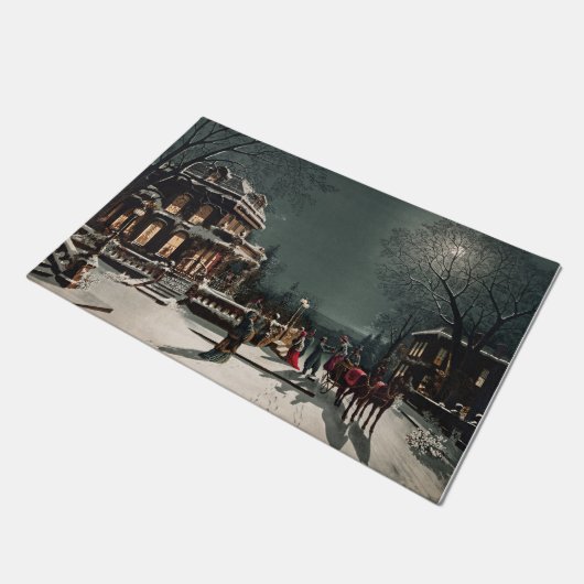 ジョセフ・フーバーとソンズによるクリスマスイブ ドアマット (アングル)