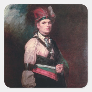 ジョセフ・ブラントのモホーク族の人の責任者、1742-1807年 スクエアシール