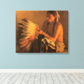 ジョセフ・ヘンリー・シャープによる旧軍帽 キャンバスプリント (インサイチュ (ウッドフロア))