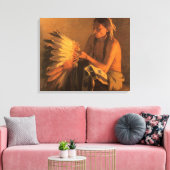 ジョセフ・ヘンリー・シャープによる旧軍帽 キャンバスプリント (インサイチュ (リビング))