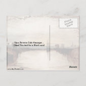 ジョセフ・マロード・ウィリアム・ターナーによるチチェスター運河 ポストカード (裏面)