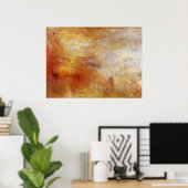 ジョセフ・マロード・ターナーによって湖の上に沈む太陽 ポスター (ホームオフィス)