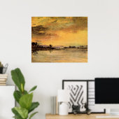 ジョセフ・マロード・ターナーによる川の日の出 ポスター (ホームオフィス)