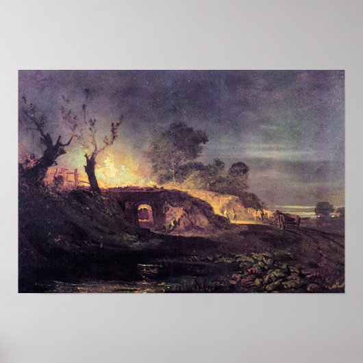 ジョセフ・マロード・ターナー – Coalbrookdale ポスター (正面)