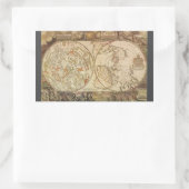 ジョセフ・モクソンによるヴィンテージ天体プラニスフィア地図 長方形シール (バッグ)