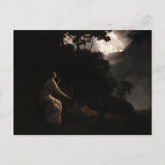ジョセフ・ライト – ミルトンのコムスの女性 ポストカード (正面)
