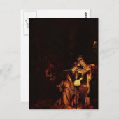 ジョセフ・ライト – 錬金術師がリンを発見 ポストカード (正面/裏面)