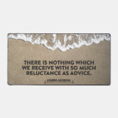 ジョセフAddison感動的引用文「アドバイス」 デスクマット (正面)