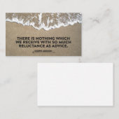 ジョセフAddison感動的引用文「アドバイス」 ノートカード (正面/裏面)