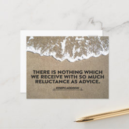 ジョセフAddison感動的引用文「アドバイス」 ポストカード