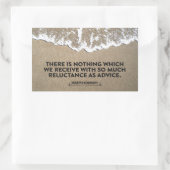 ジョセフAddison感動的引用文「アドバイス」 長方形シール (バッグ)