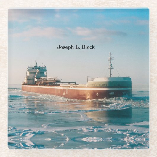ジョセフL.ブロックガラスコースター ガラスコースター (正面)