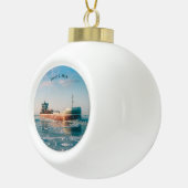 ジョセフL.ブロックボールまたはスノーフレークオーナメント セラミックボールオーナメント (右)