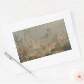 ジョセフMallord William Turner - View of Ely 長方形シール (封筒)