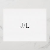 ジョセリンモダンウェディングRSVPカード 箔招待状ポストカード (裏面)