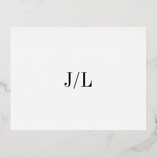 ジョセリンモダンウェディングRSVPカード 箔招待状ポストカード (裏面)