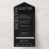 ジョセリンモダンブ結婚ラック オールインワン招待状 (内側)