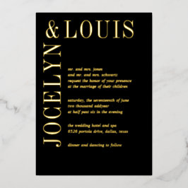 ジョセリンモダンブ結婚ラック 箔招待状