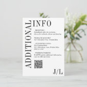 ジョセリン黒白モダン結婚ズ エンクロージャーカード (スタンド正面)