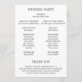 ジョセリン黒白モダン結婚ズ プログラム (裏面)