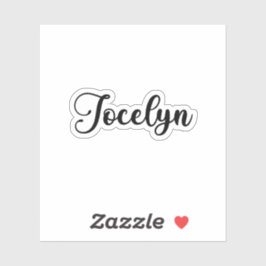 ジョセリン ネーム - 手書きカリグラフィー シール