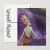 ジョゼット、1920Sモデル：フランスの素敵な春アイリス ポストカード (正面/裏面)